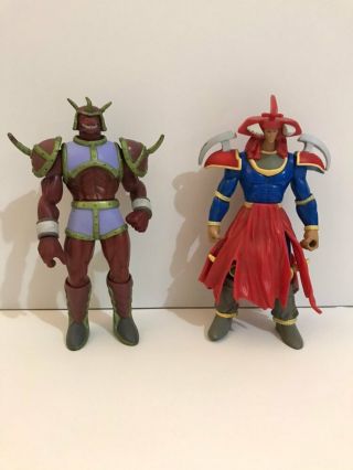1996 Flame Swordsman & Battle Ox 6 " Kazuki Takahashi Figure Yu - Gi - Oh Yugioh