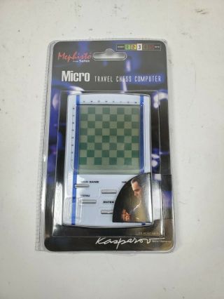 Mephisto Saitek Micro Travel Chess Computer Kasperov Handheld Game