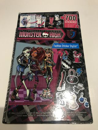 2011 Mattel Monster High Fashion Sticker Stylist Book 700 Stickers 20 Sheets