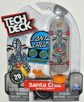 Tech Deck 2018 Series 8 Santa Cruz Scorpion Skateboard Fingerboard Moc Vhtf Rare