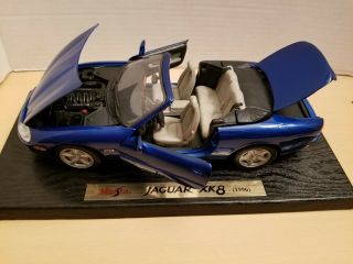 1996 Jaguar Xk8 Convertible 1:18 Diecast Metal Toy Model Car Maisto Blue