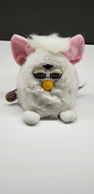 Furby Babies Tiger White Pink Ears And