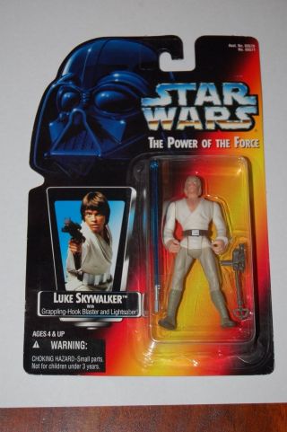 Luke Skywalker Tatooine Long Saber - Star Wars - Power Of The Force - Orange Card - Moc