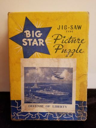 Vintage Big Star Puzzle Defense Of Liberty L 858