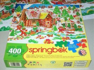 Springbok Family Jigsaw Puzzle 400 Pc Gingerbread Fun 34 - 70542