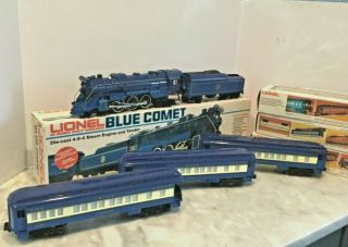 Lionel 6 - 8801 Blue Comet Steam Engine Wtender & 5 Passengers Cars - Work