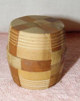 Vintage Wooden Barrel Puzzel - Japan