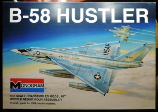 1:48th Scale Monogram Usaf Convair B - 58 Hustler Bomber 85 - 5704 Rb - Gb