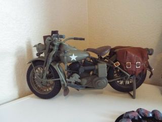 Vintage 1964 G I Joe doll,  also Military Harley Davidson motorcycle & campfire 2
