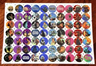 Rare Uncut,  Unpunched Proof Sheet - World Pog Federation & Canada Games - Star Wars