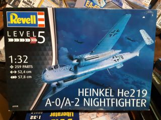 Revell Germany 3928 Wwii Heinkel He - 219 A - 0/a - 2 Night Fighter Model Kit 1/32