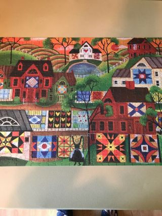 Cardinal 500 Pc.  Puzzle Mama ' s Colorful Quilts 100 Complete 2