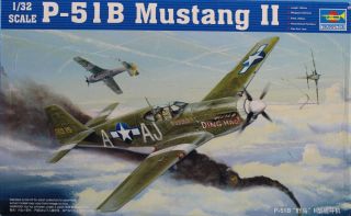 Trumpeter 1:32 P - 51 B Mustang Ii Plastic Aircraft Model Kit 02274u