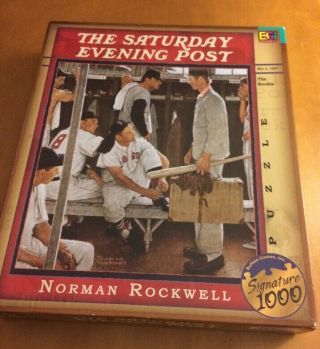Norman Rockwell Saturday Evening Post The Rookie Baseball 1000 Piece Puzzle
