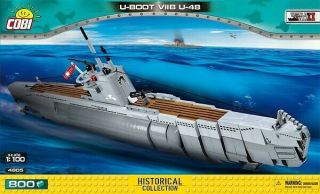 Cobi Toys 4805 German Submarine Type Viib U - Boat Model Building Set