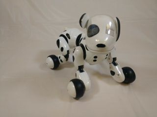 Zoomer Zoomie Spot Robotic Voice Interactive Barking Dog Spin Master White