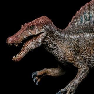 W - Dragon Spinosaurus Statue Figure Dinosaur Model Base Collector Decor Toy Gift