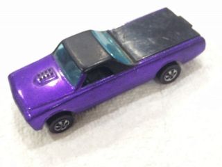 Hot Wheels Redlines Hk.  Purple Custom Fleetside With Painted Base