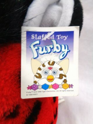 12” Tiger Furby Stuffed Toy Red W/ Black Spots Strawberry 1999 Nanco “RARE” 2