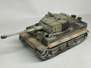 Ww2 German Tiger Tank,  1/35,  Built & Finished For Display,  Fine,  Airbrushed.  (a)