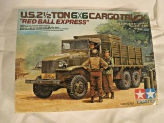 1/35 Tamiya Wwii Us 2 1/2 Ton 6x6 Cargo Truck " Red Ball Express " W/ 3 Gi 