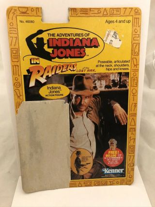 Vintage Raiders Of The Lost Ark Cardback Indiana Jones