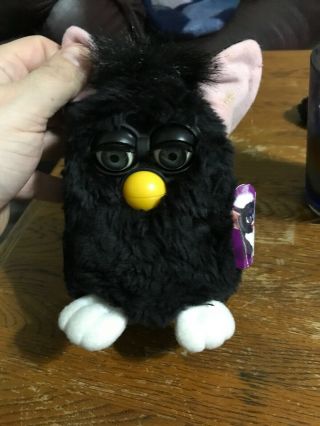 Furby Vintage 1998 Tiger Electronics Black With Tag Non Repair