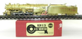 Key Imports Ho N&w K - 2a 4 - 8 - 2 Mountain Brass Steam Locomotive - Samhongsa T101