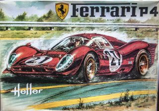 1/24 Scale Heller Ferrari P 4 Plastic Model