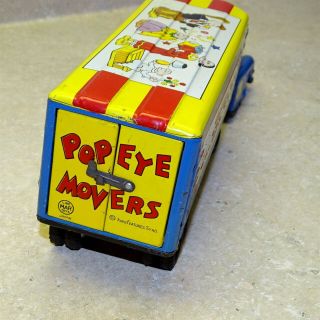 Vintage Marx,  Line Mar Toys Popeye Transit Co.  Tin Semi Truck,  GMC,  Friction 3