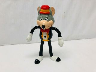 Chuck E Cheese Figure Show Biz Pizza Mouse 1992 Bendable Figure,  5.  5 Inches Tall