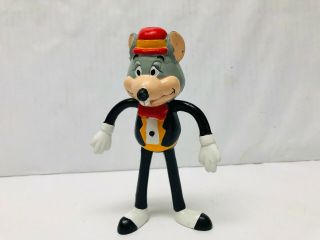 Chuck E Cheese Figure Show Biz Pizza Mouse 1992 Bendable Figure,  5.  5 Inches Tall 3