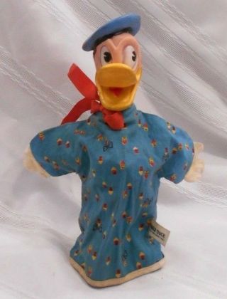 Donald Duck Walt Disney Vintage Productions Hand Puppet By Gund 1950
