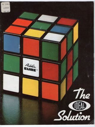 1981 Ideal Toy Co.  Instruction Publication: " Rubik 