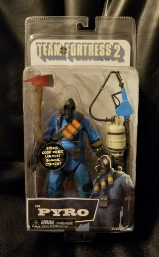 [very Rare] Team Fortress 2 " Blue Pyro " Action Figure /