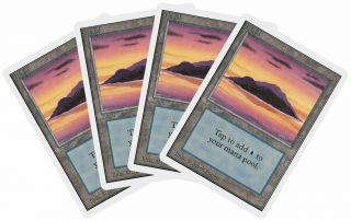 Island (a Purple) [4x X4] Unlimited Nm - M Basic Land Magic Mtg Cards Abugames