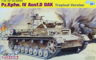 Dragon 1:35 Pz.  Kpfw Iv Ausf D Dak Tropical Version Plastic Kit 6779u