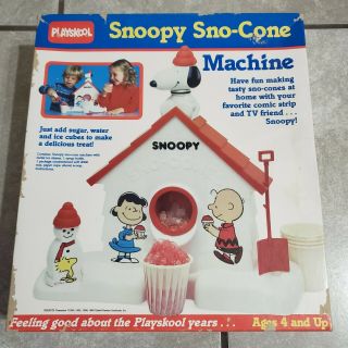 Vintage Playskool Snoopy Sno - Cone Machine 1986 Complete