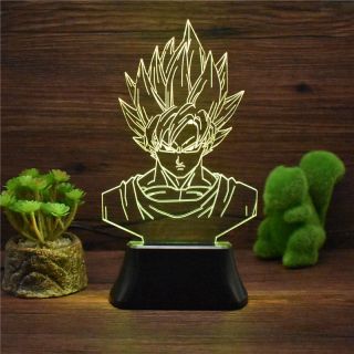 Dragon Ball 3D Goku 7 Color LED Night Light USB Home Decor Acrylic Table Lamp 2
