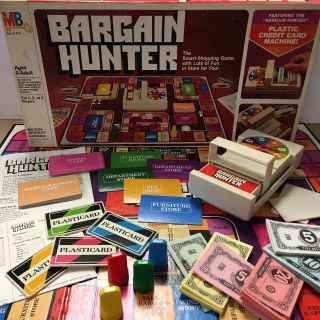 Vintage 1980’s Retro 1981 Bargain Hunter Board Game Milton Bradley 100 Complete