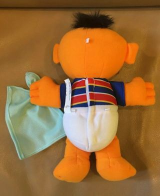 Talking Baby Ernie 10” Plush Sesame Street Doll Sneezing Sniffles Toy Blanket 2