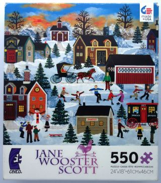 Jigsaw Puzzle 550 Pc Jane Wooster Scott Nippy But Christmas Outdoors Ceaco
