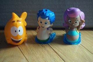 Nickelodeon Bubble Guppies Roll N Go Molly & Gil Figures & Bus Driver Mr Grouper
