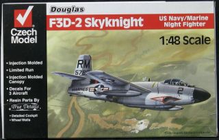 1/48 Czech Model Douglas F3d - 2 Skyknight U.  S.  Navy & Marines Jet Fighter