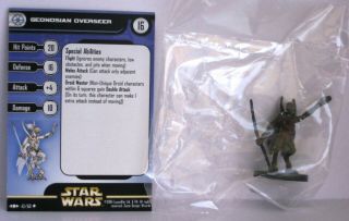 Star Wars Miniatures Clone Strike Geonosian Overseer 42 Uc - &