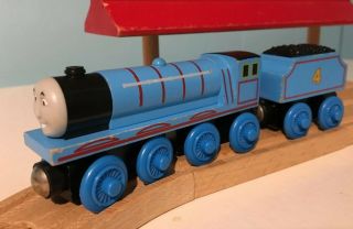 Thomas Wooden Railway Train Gordon Blue Express Engine Tender Learning Curve ‘03