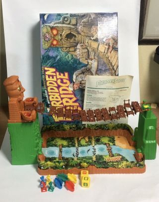 1992 Forbidden Bridge Board Game Milton Bradley 99 Complete