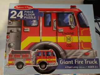 Melissa & Doug Giant Fire Truck Floor Puzzle 24pcs