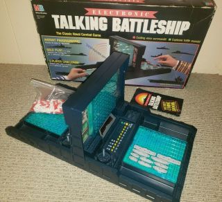 Vintage Electronic Talking Battleship Milton Bradley Game 1989 100 Complete