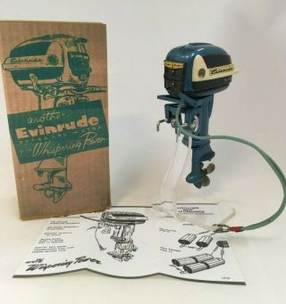 K And O 1957 Evinrude Big Twin 35hp Toy Outboard Motor And Sheet